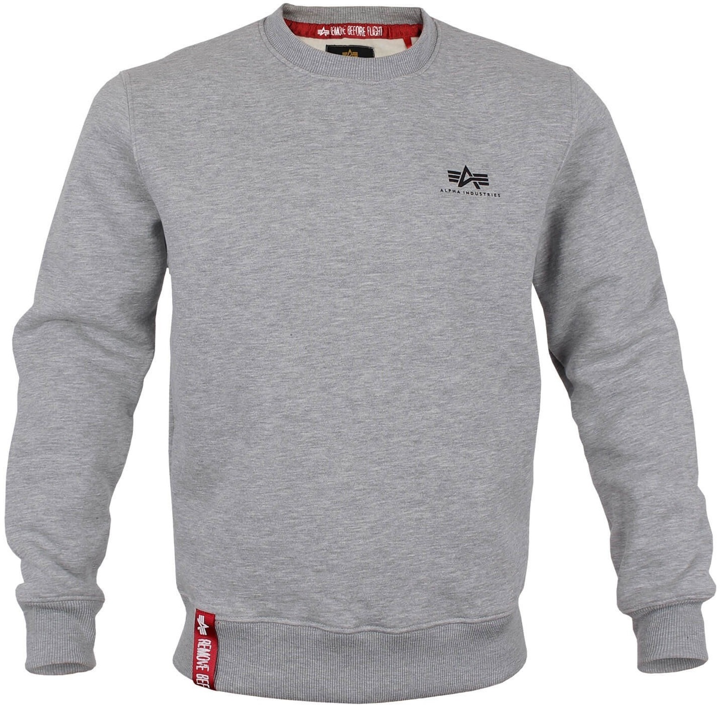 515 Grey The Logo Alpha Industries - Heather Basic - Sweater Small (188307/17)