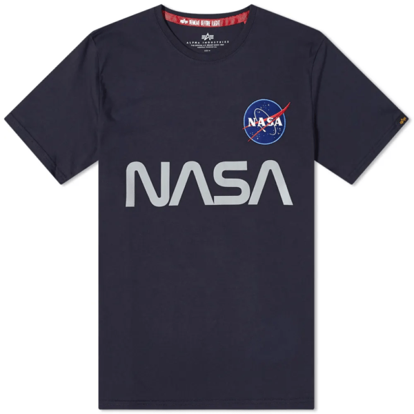 Alpha Industries NASA Reflective T-Shirt - Rep Blue (178501/07)