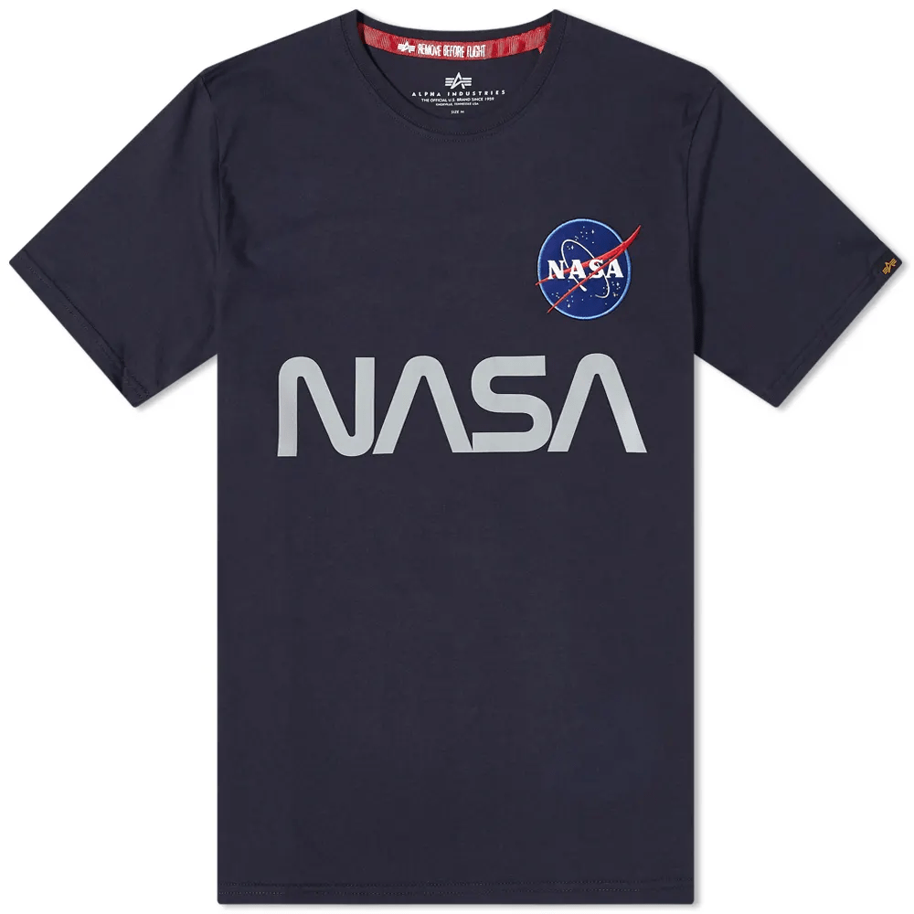 Alpha Industries NASA Reflective T-Shirt - Rep Blue (178501/07) - The 515