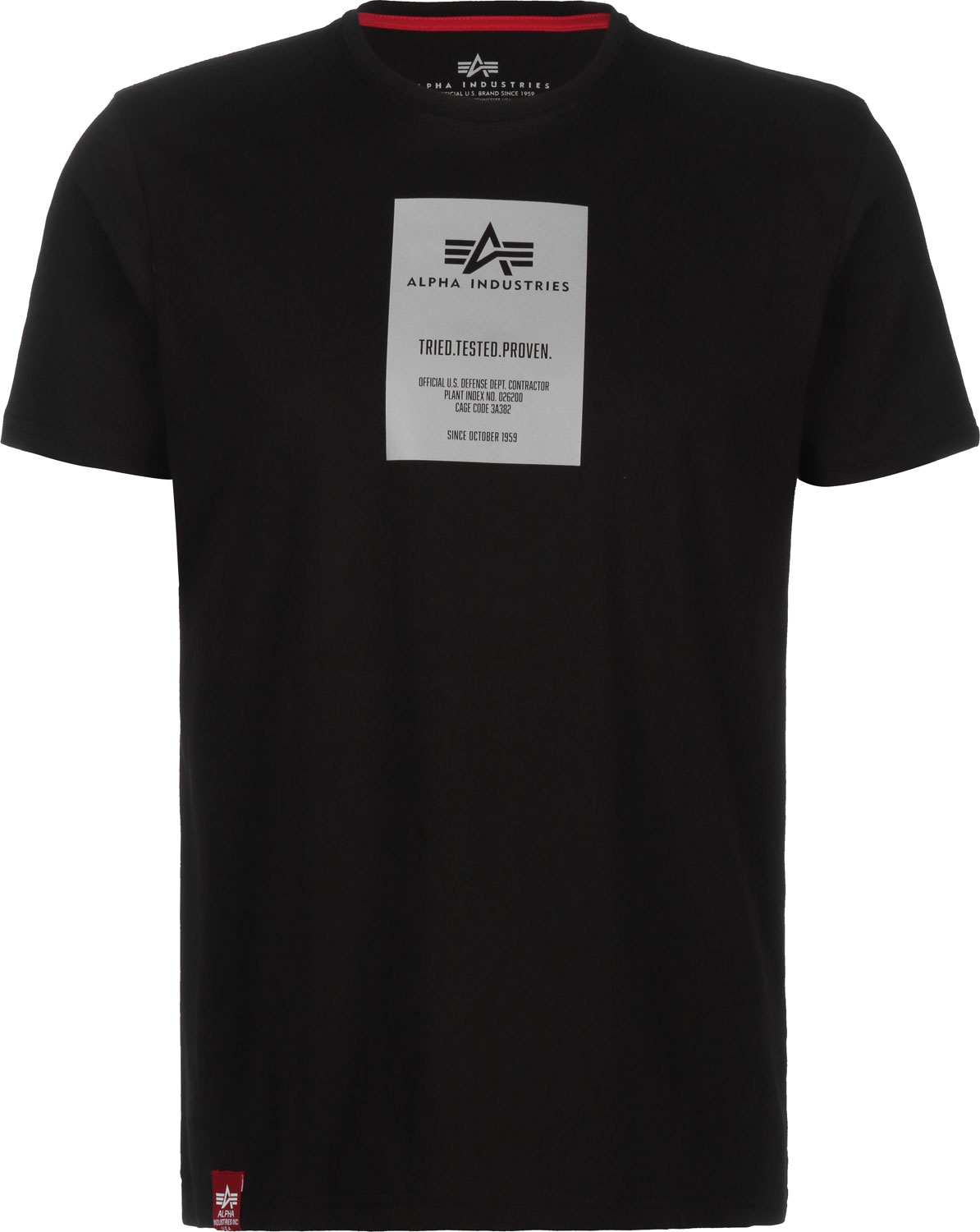Alpha Industries Reflective Label T-Shirt - Black 515 The - (126515/09)