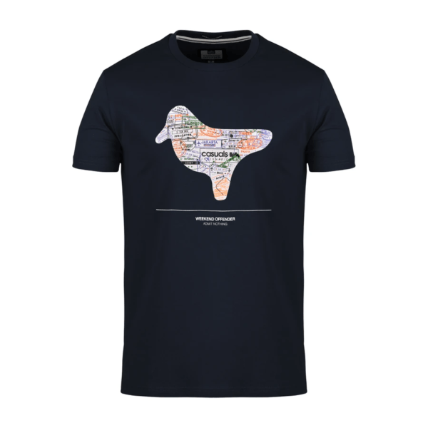 Weekend Offender Stamps T-Shirt - Navy (PTAW2007)