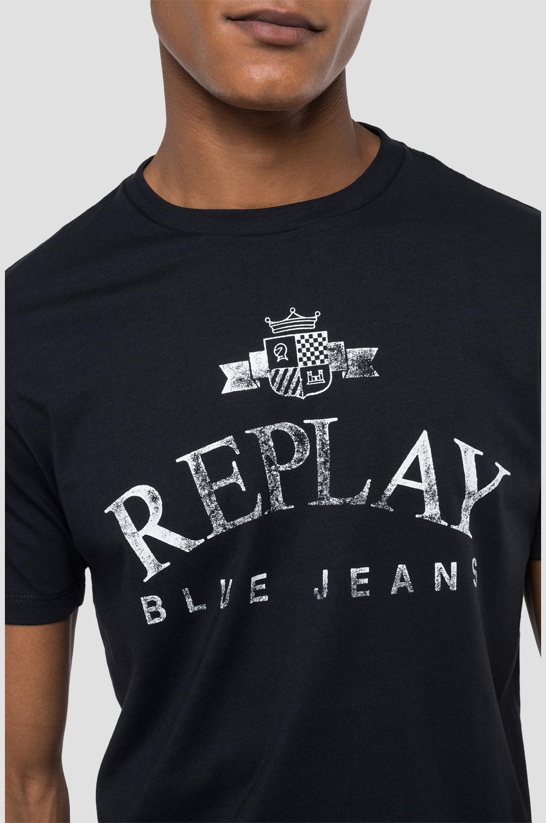 Black The Colour Cotton Solid (M3141) Organic 515 Replay T-Shirt - -