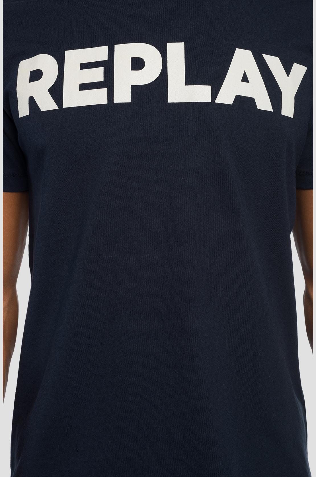 voldgrav harpun dreng Replay Cotton T-Shirt Printed Logo - Navy (M3594) - The 515