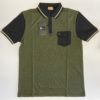 Gabicci Vintage Pocket Polo Shirt - Black/Olive (V45GX06)
