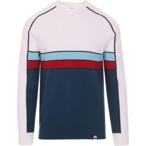 Pretty Green Contrast Panel Knitted Jumper - White (S20MUI2000063)