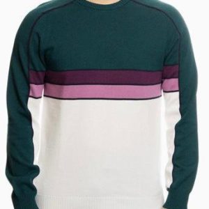 Pretty Green Contrast Panel Knitted Jumper - Green (S20MUI2000063-G)